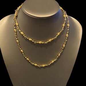 Solid 34” Layering Necklace in Gold-tone - vintage
